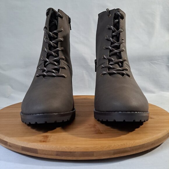 Avenue Size 8 Wide Evans Sloane Lace Up Ankle Boot Brown  Fit NWT - Picture 6 of 10